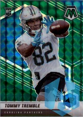 2021 Panini Mosaic Green Camo Prizm #385 Tommy Tremble Rookie CAROLINA PANTHERS